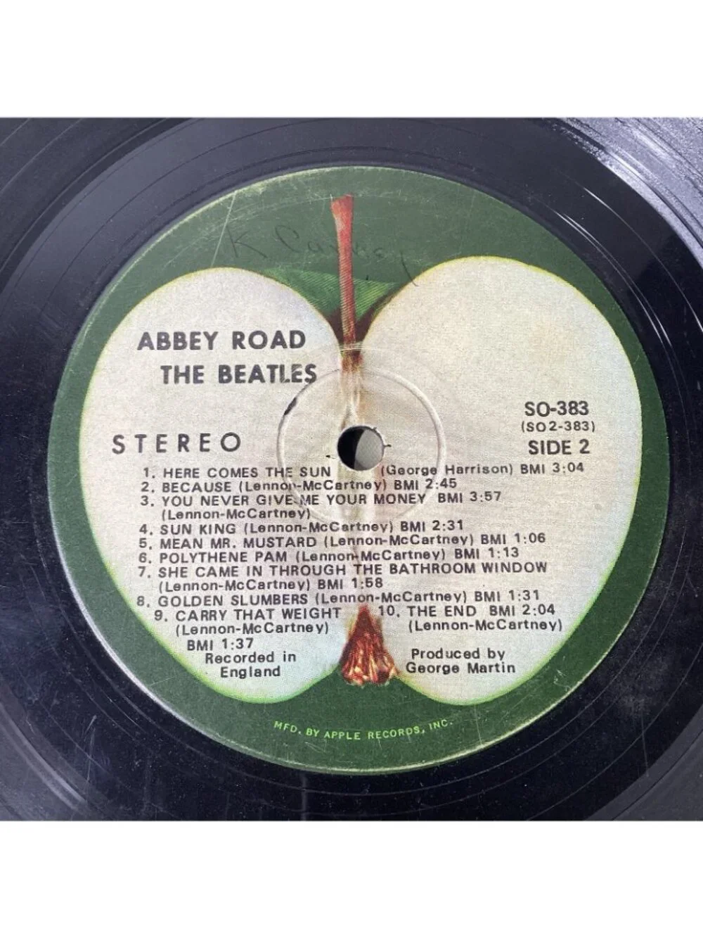 THE BEATLES ABBEY ROAD Vinyl 1969 Apple SO-383